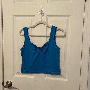 SHEIN Blue Sleeveless Crop Top